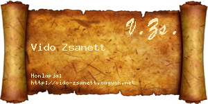Vido Zsanett névjegykártya